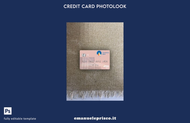 modello frontale photolook con carta di debito visto Uganda Centenary Bank in st